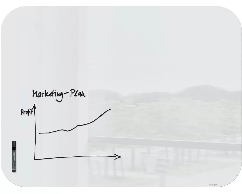 Sigel Glassboard Artverum 120 x 90, Weiss