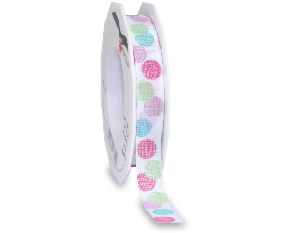 Pattberg Geschenkband Punto 1.5 cm x 20 m, Farbe Mehrfarbig