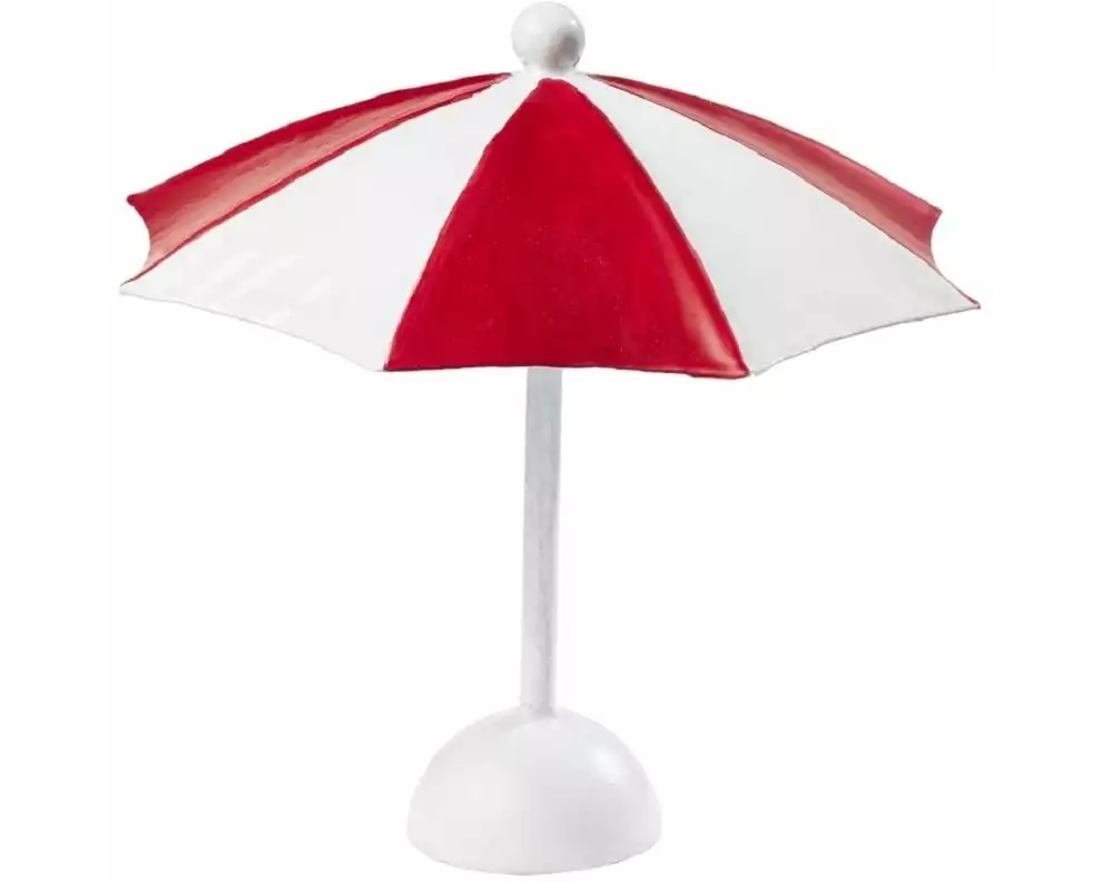 HobbyFun Mini-Utensilien Sonnenschirm Rot/Weiss