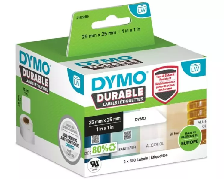 DYMO Etikettenrolle Thermo Direkt 25 x 25 mm