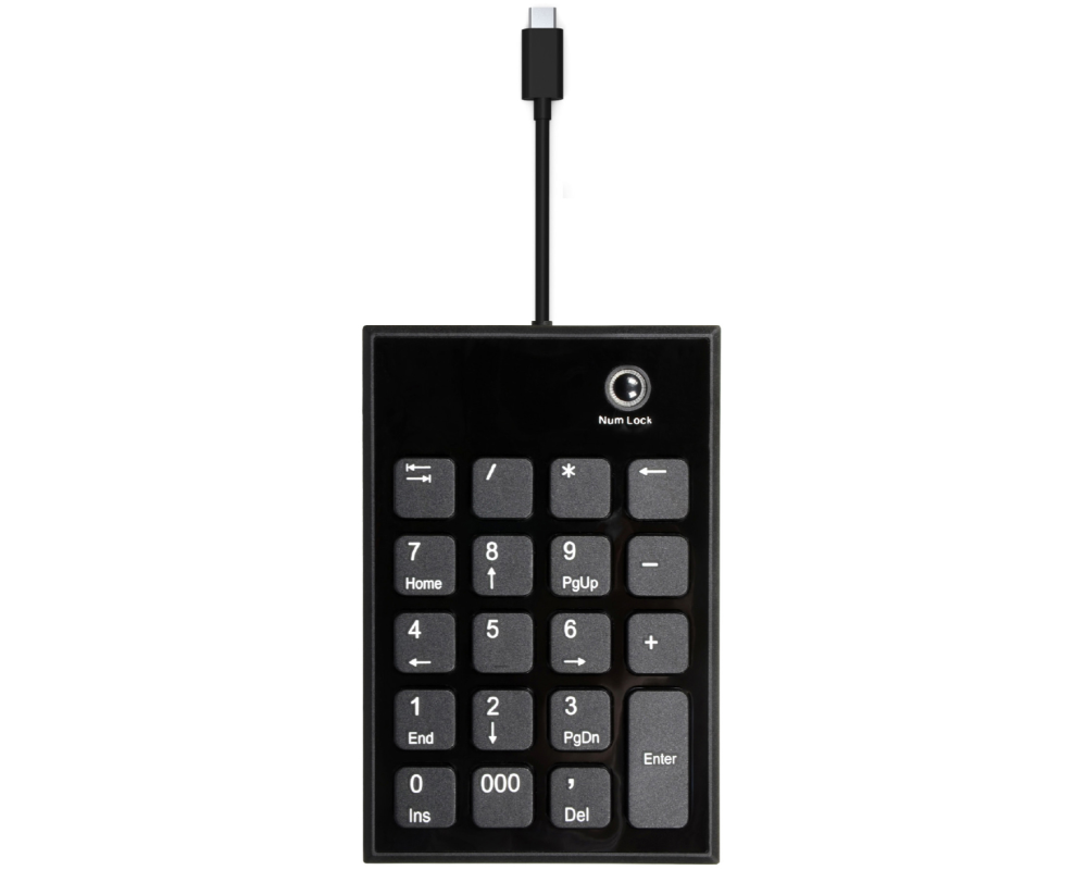 PORT Numeric Keypad wired 900801 USB-C/USB-A, PC/Mac