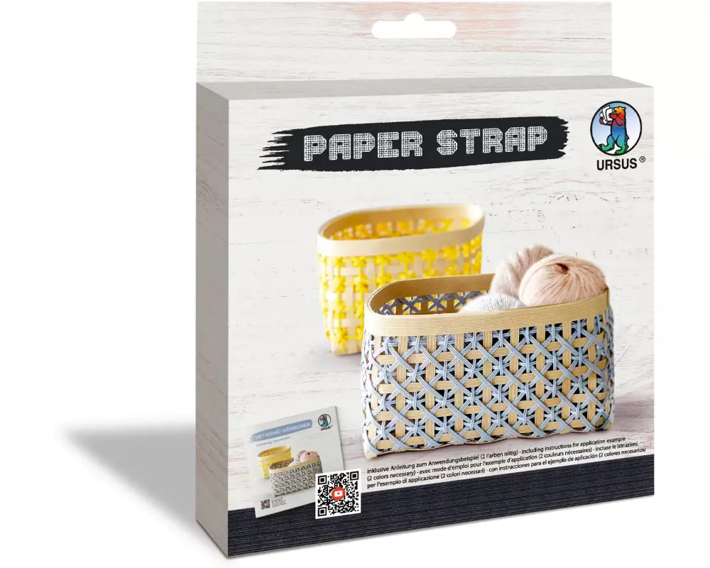 URSUS Bastelpapier Kamihimo 15 mm x 15 m, Schwarz