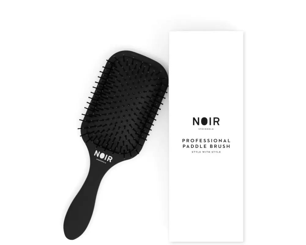Noir Stockholm Haarbürste Prof. Paddle Brush Black