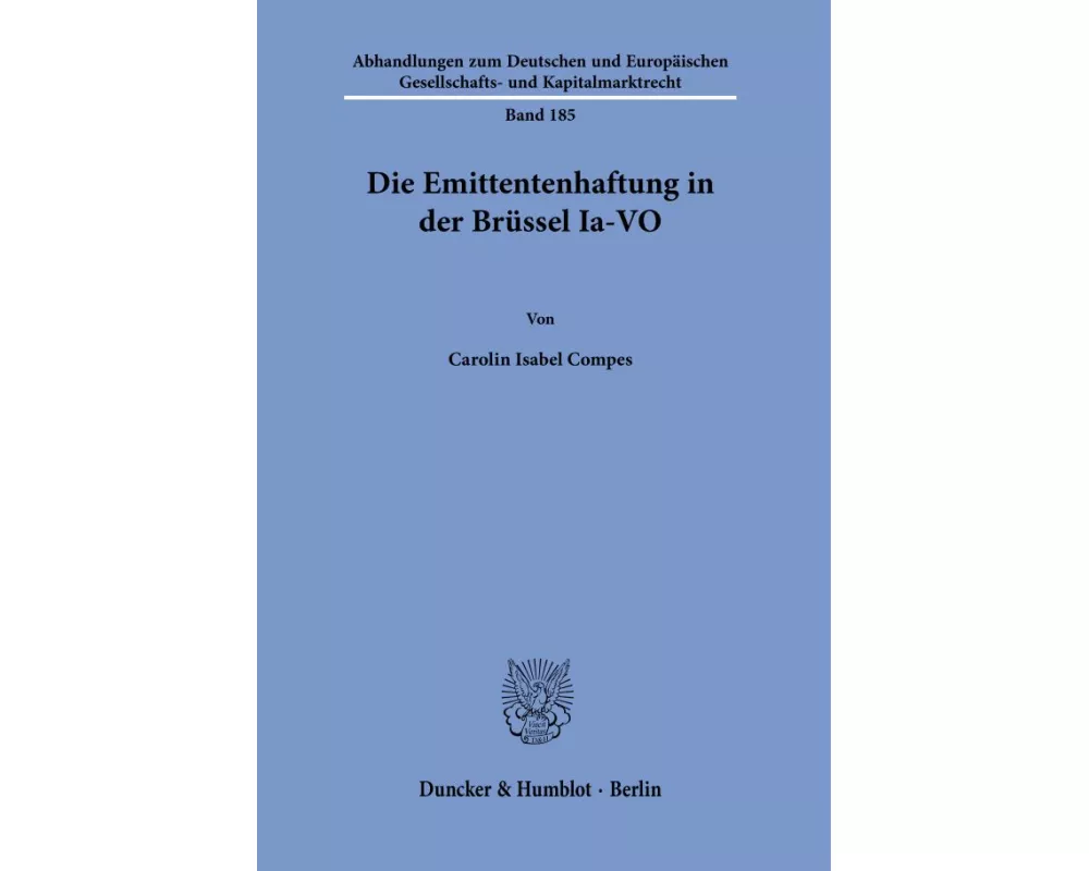 Die Emittentenhaftung in der Brüssel Ia-VO.