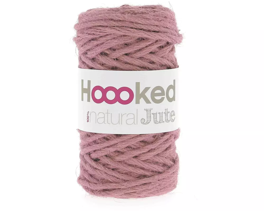 Hoooked Wolle Natural Jute Makramee Rope 350 g Rosa