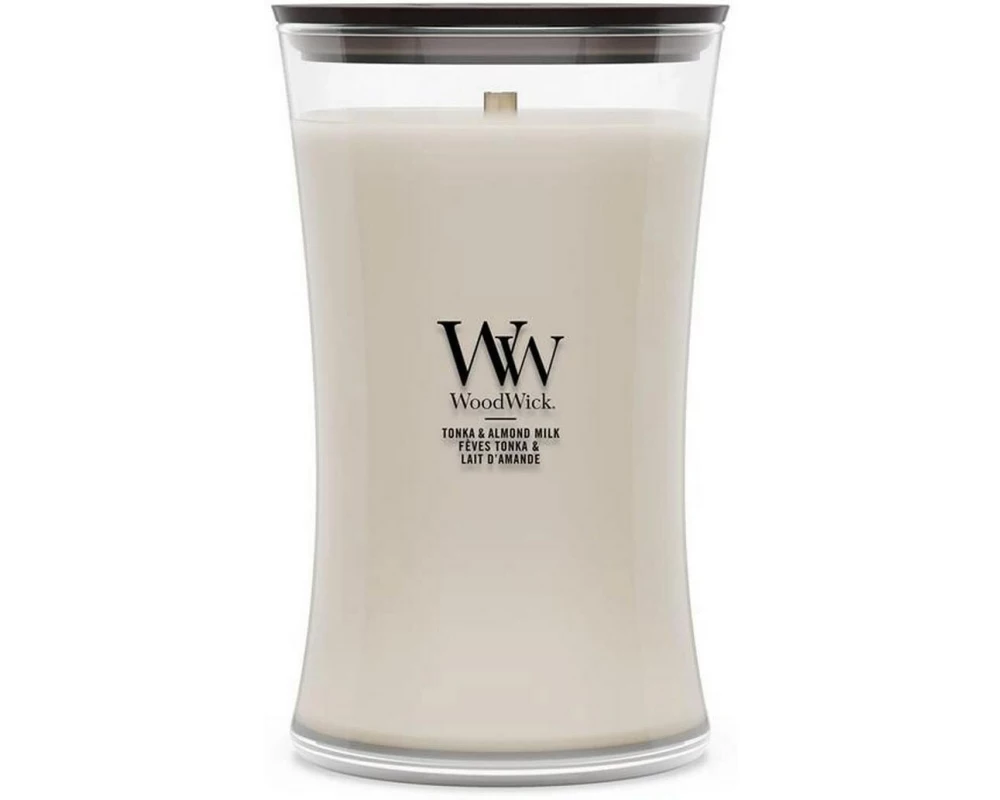 Woodwick Duftkerze Tonka & Almond Milk Large Jar