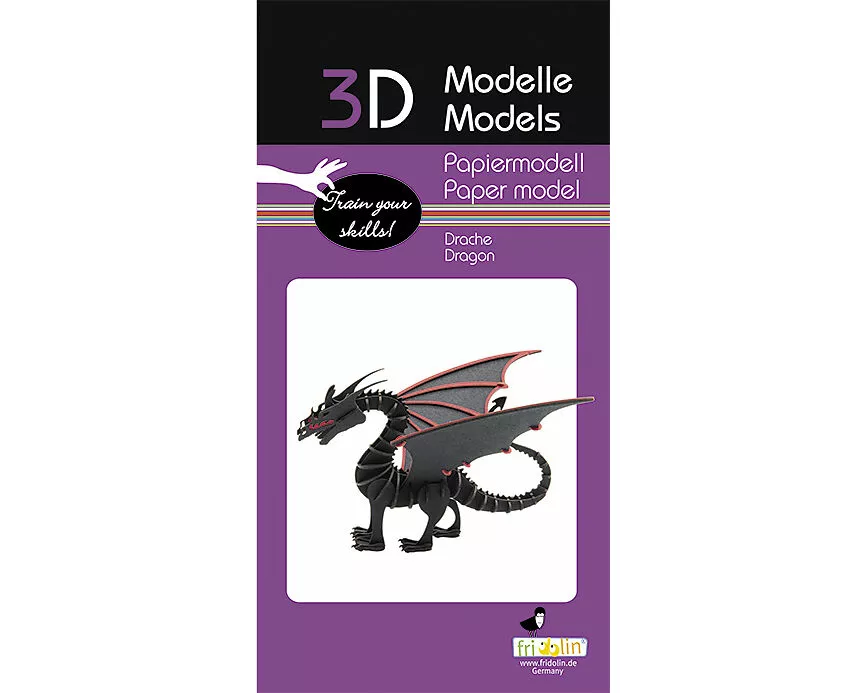 3D Papiermodell. Drache