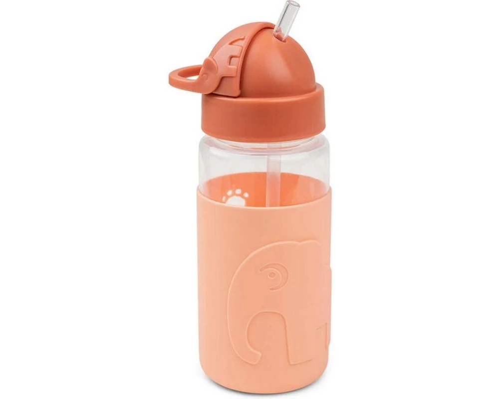 done by deer Trinkflasche Easy-grip Strohhalm Elphee Papaya 350 ml