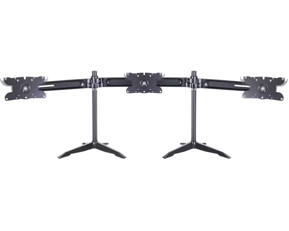 Multibrackets Monitor-Standfuss Triple L bis 24 kg – Schwarz