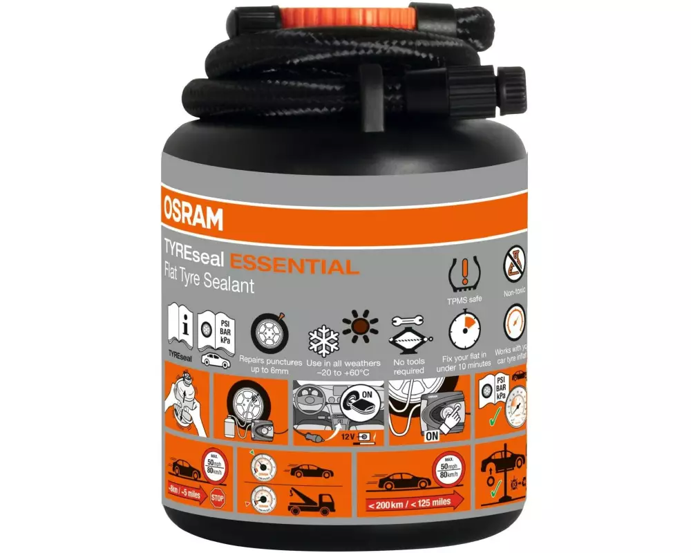 OSRAM Reifendichtmittel TYREseal ESSENTIAL Kunststoff
