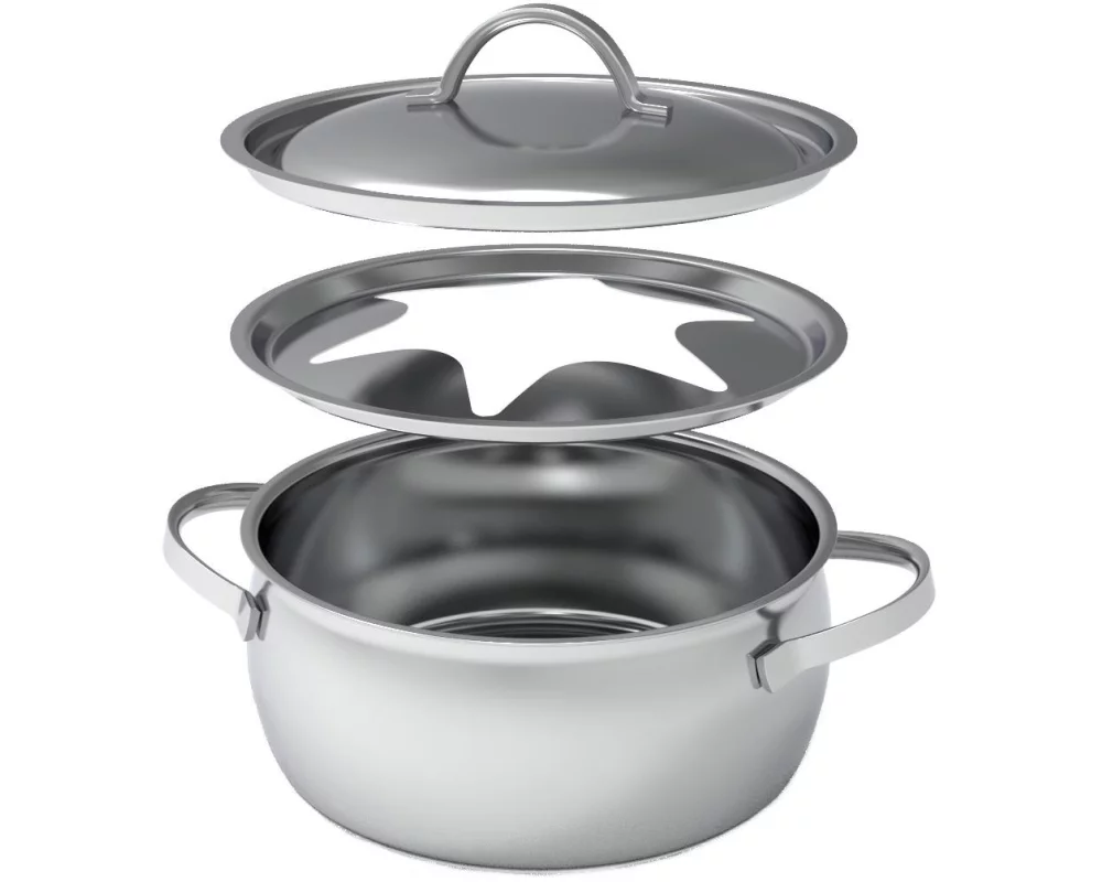 Kisag Fondue-Topf Gstaad Silber