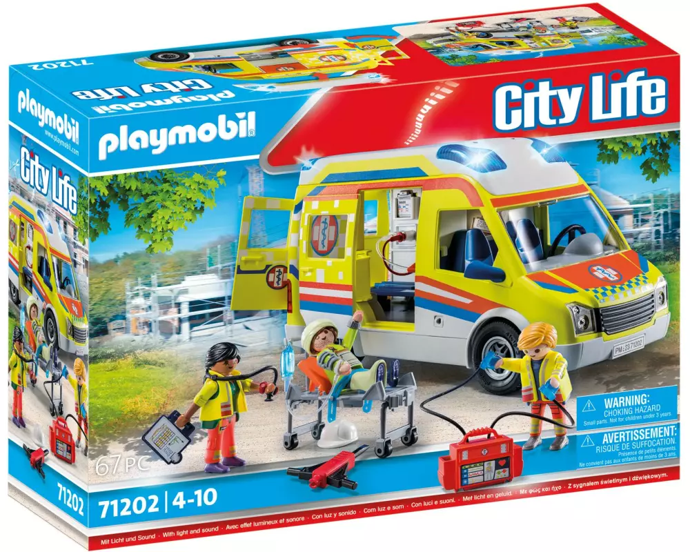 Playmobil City Life Rettungswagen mit Licht & Sound 71202