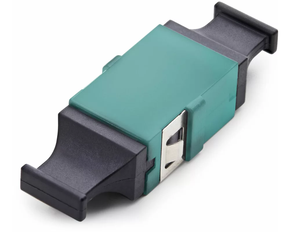 StarTech.com MPOSMAPCAQCOUPLER fibre optic adapter MPO/MTP 1 Stück(e) Aqua-Farbe, Schwarz