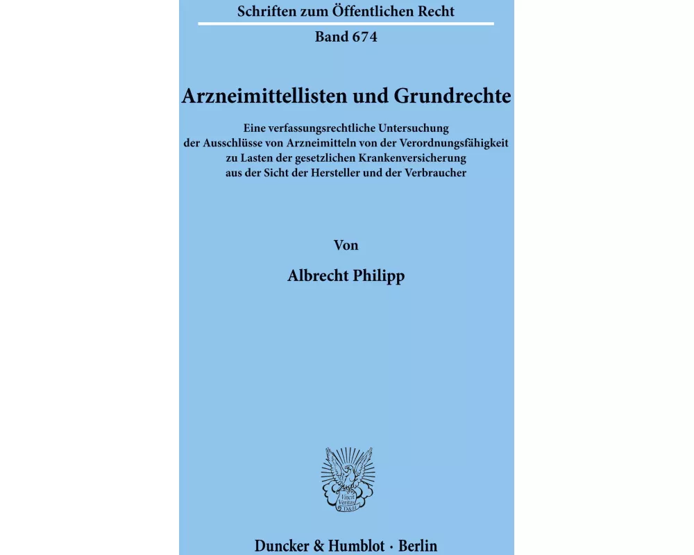 Arzneimittellisten und Grundrechte