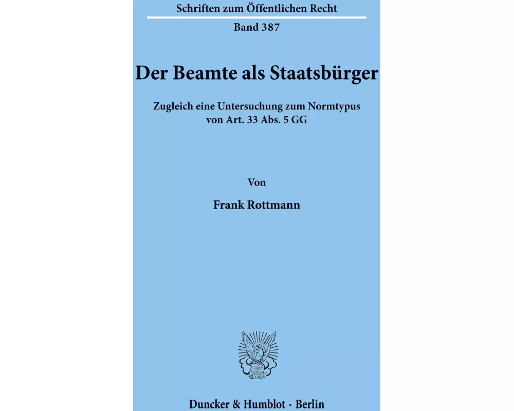 Der Beamte als Staatsbürger