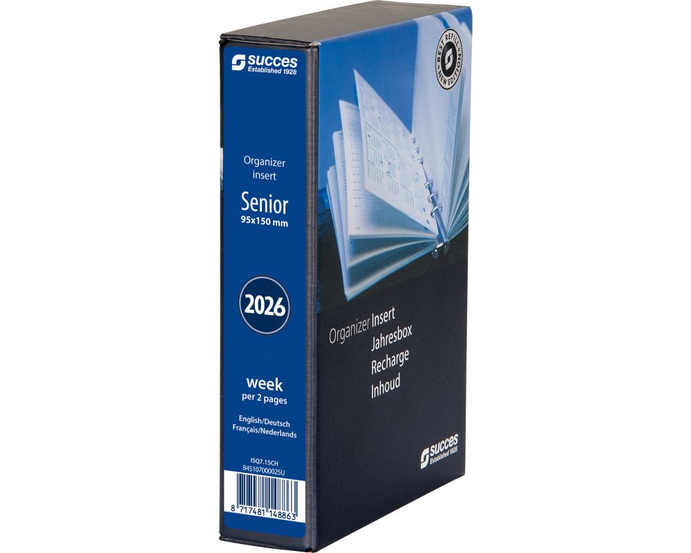 SUCCES Agenda Senior 2026 845107000026U 1W/2S Ersatz kompl. 9.5x15cm
