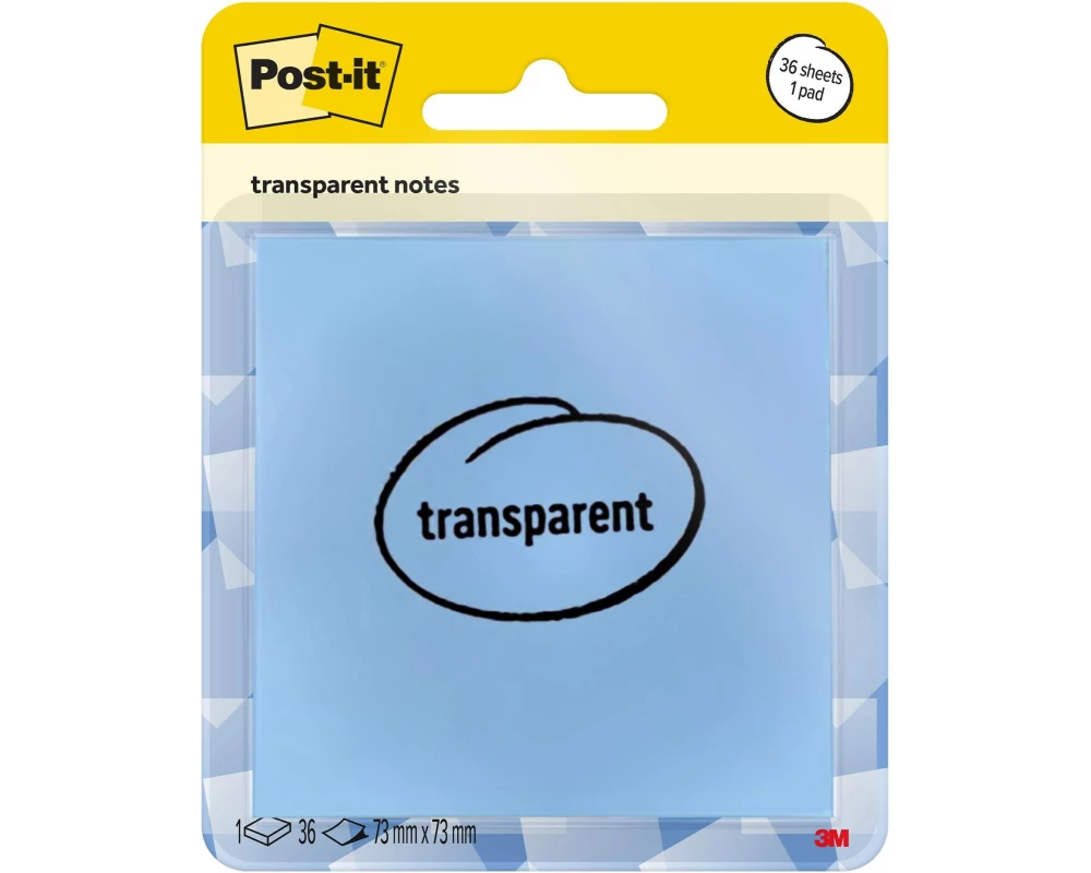 Post-it 3M Transparente Notes Blau
