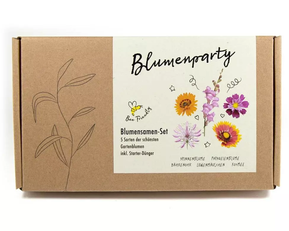 Naturkraftwerk Anzucht Blumenparty, 5 Sorten Gartenblumen