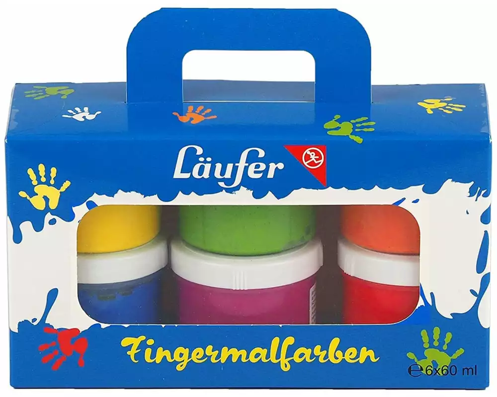 Läufer Fingerfarbe 6 Farben x 60 ml, Mehrfarbig