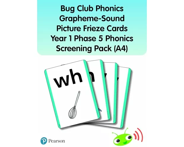 Bug Club Phonics Grapheme-Sound Picture Frieze Cards Year 1 Phase 5 Phonics screening pack (A4)