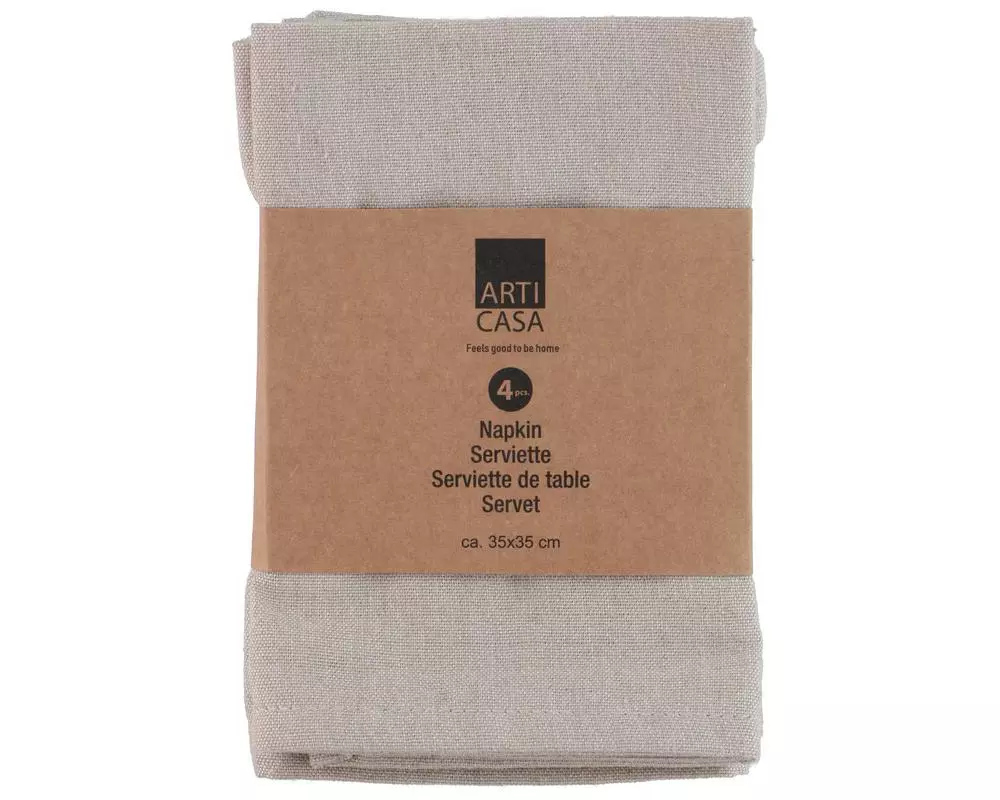 Arti Casa Servietten 35 x 35 cm, Beige gestreift