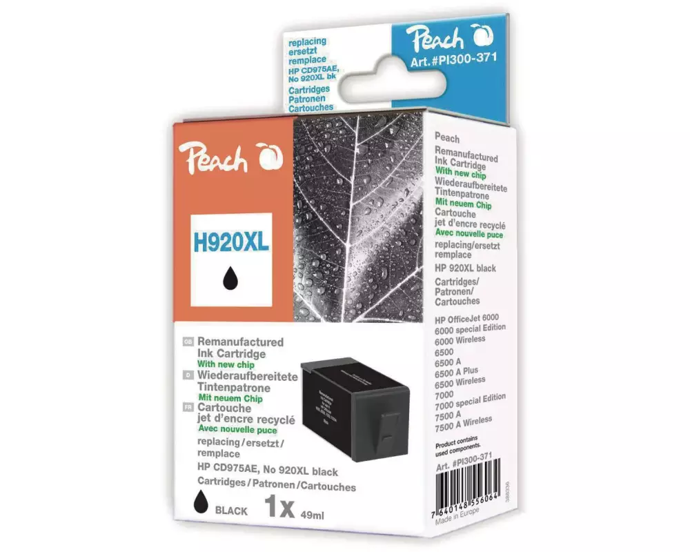 Peach Tinte HP Nr. 920XL (CD975AE) Black