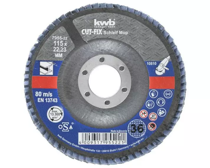 kwb Schleifscheibe Metall 115 mm K36