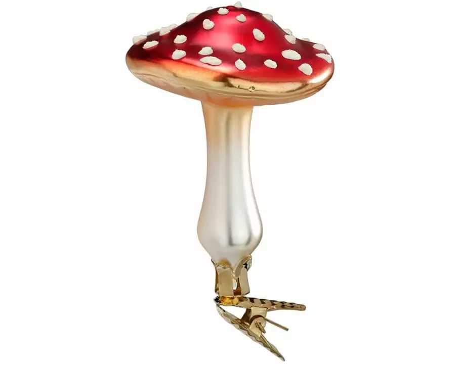 Inge Glas Manufaktur Weihnachtsschmuck Fliegenpilz 10.5 cm 1 Stück
