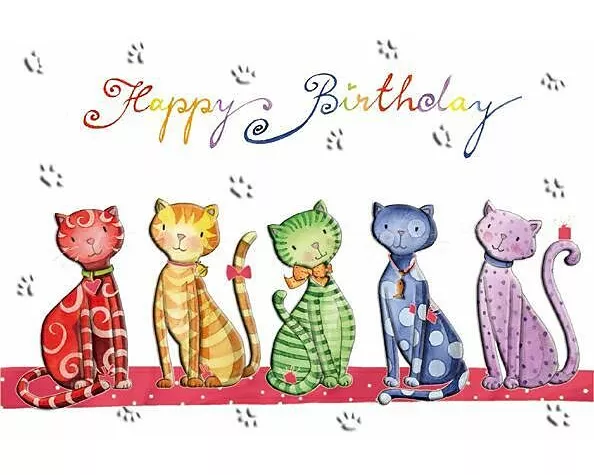 Doppelkarte. Happy Birthday