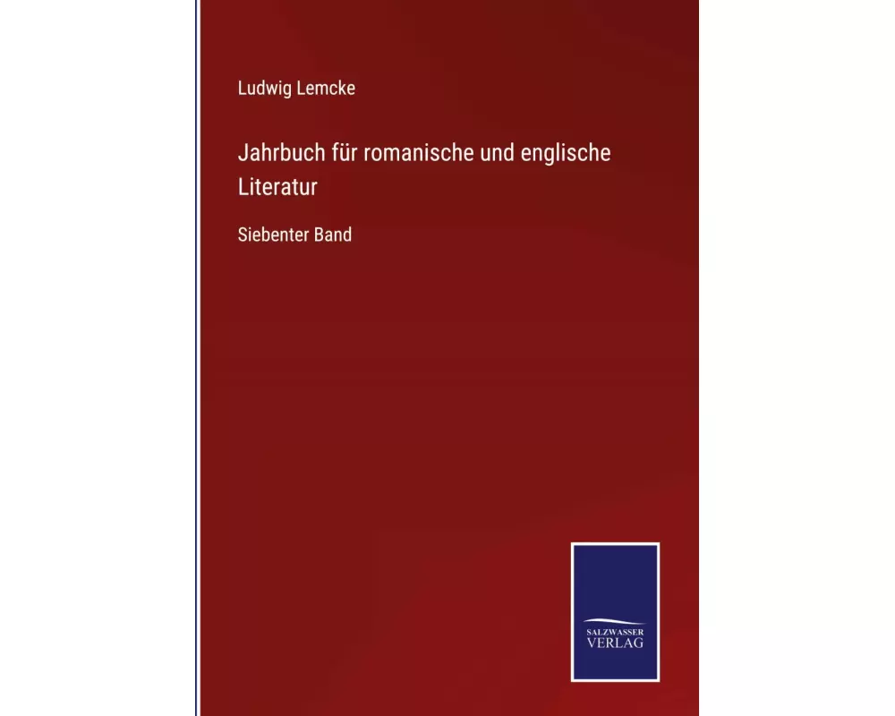 Jahrbuch für romanische und englische Literatur