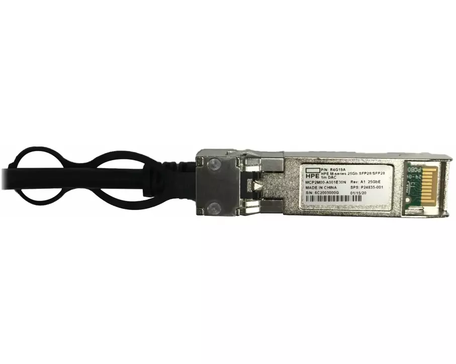 HPE M-series, Direct Attach Copper Cable, 25Gb, SFP28 to SFP28, 1m
