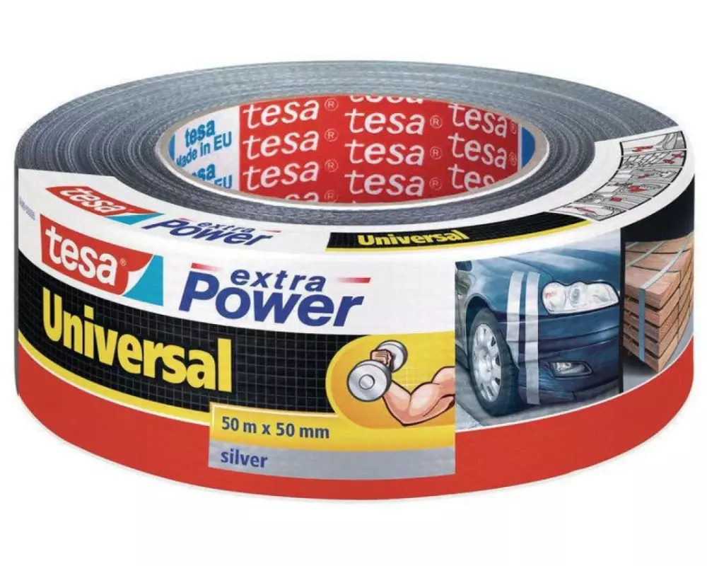 tesa Klebeband extra Power Universal 50 mm x 50 m, Silber