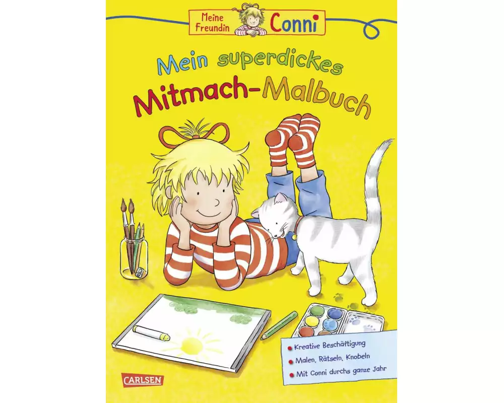 Conni Gelbe Reihe (Beschäftigungsbuch): Mein superdickes Mitmach-Malbuch