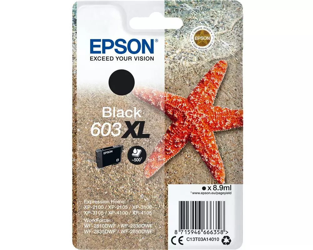 Epson Tinte 603XL / C13T03A14010 Black
