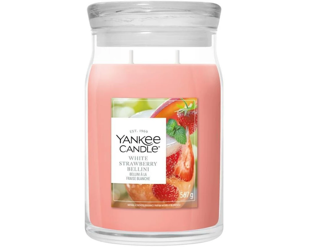 Yankee Candle Signature Duftkerze White Strawberry Bellini Signature Large Jar
