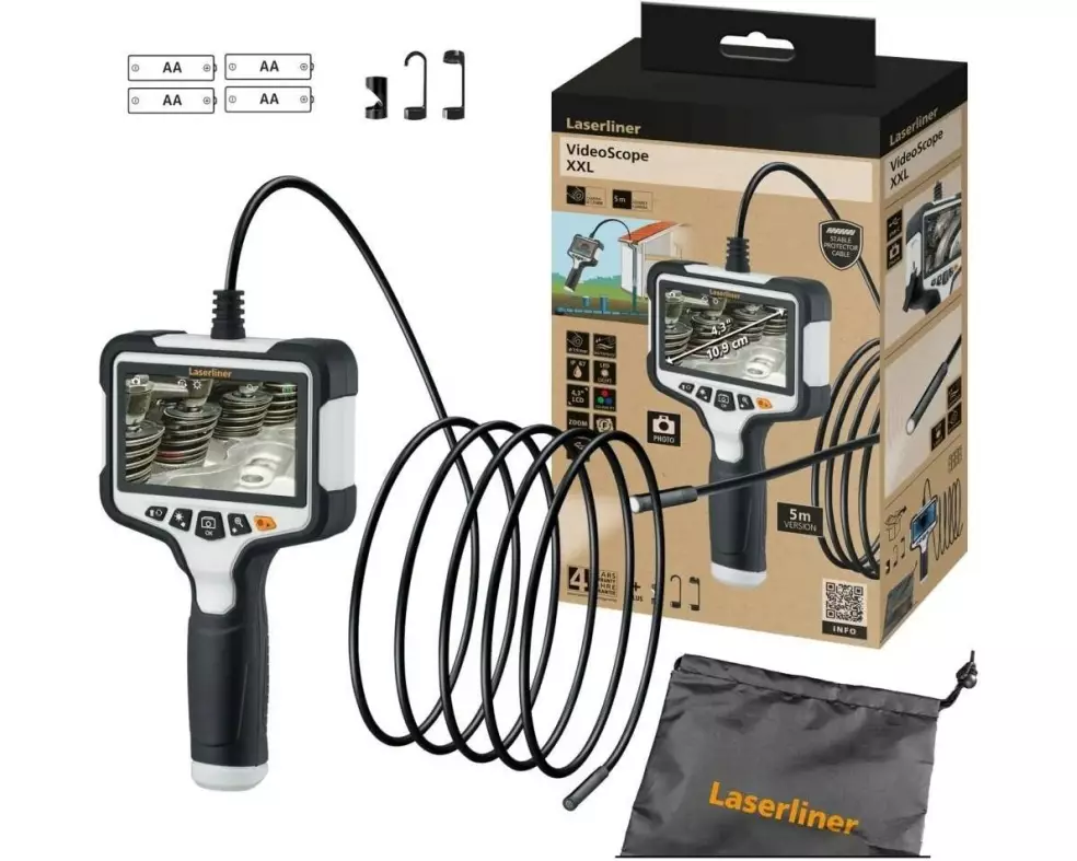 Laserliner Endoskopkamera VideoScope XXL 5 m Sonde, LED-Beleuchtung