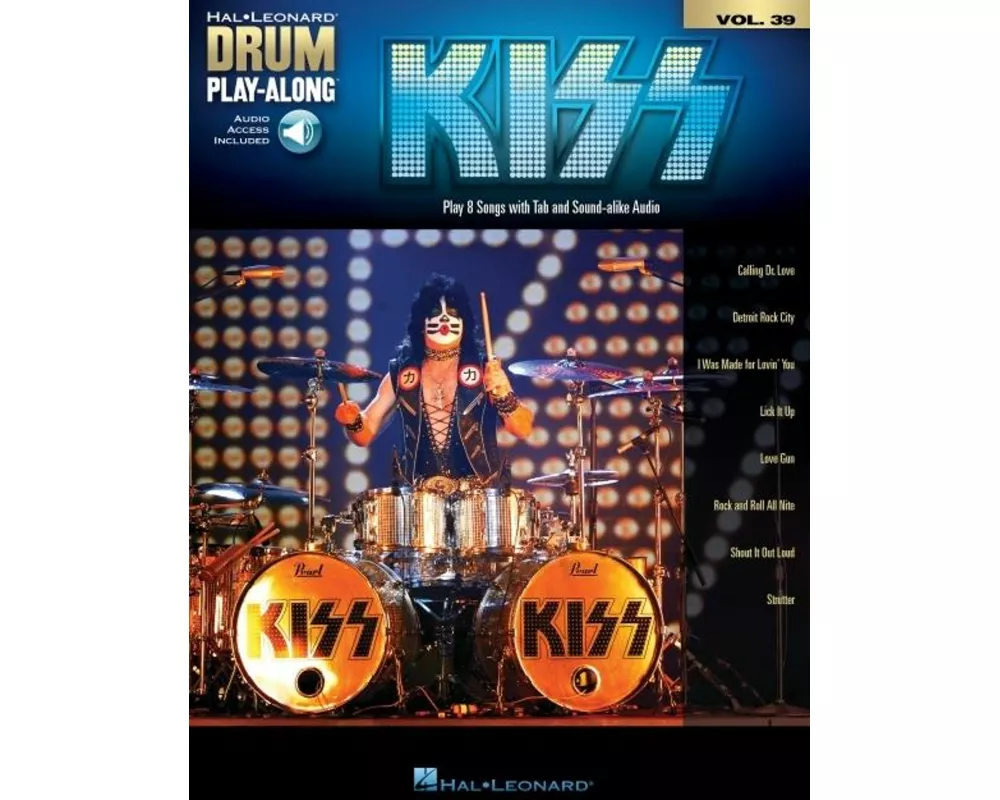 Kiss - Drum Play-Along Vol. 39 Book/Online Audio