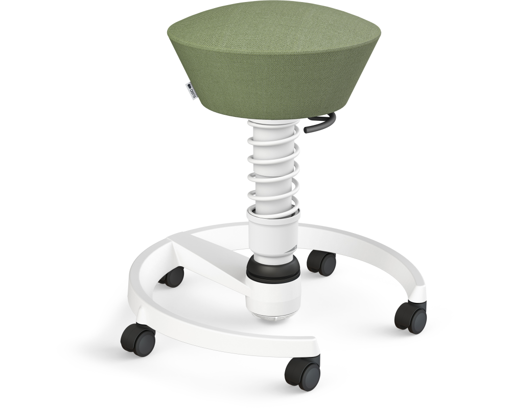 AERIS Sitzhocker Swopper 102HBSTWHWHC grün/weiss, mit Rollen