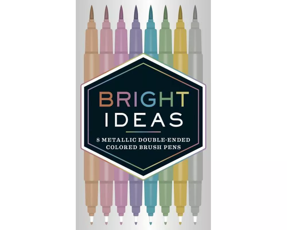 Bright Ideas: 8 Metallic Double-Ended Colored Brush Pens