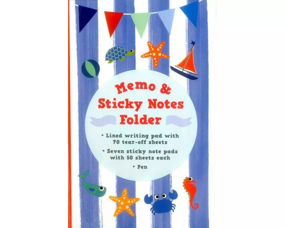Memo & Sticky Notes Folder: Nautical