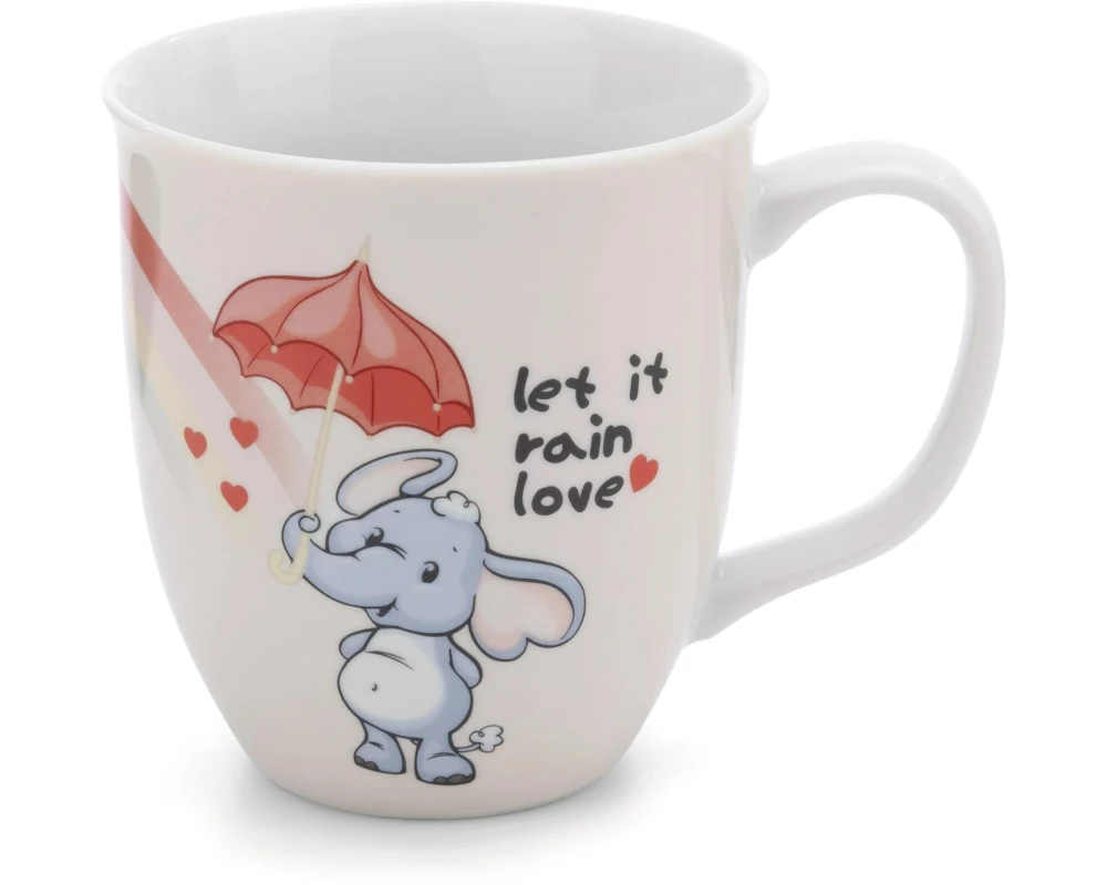 Nici Universaltasse Love Elefant 360 ml, Bunt/Grau