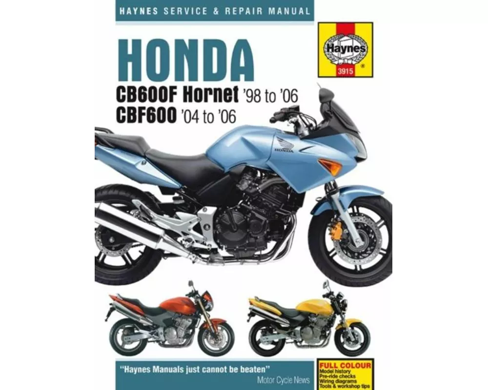 Honda CB600F Hornet & CBF600 (98 - 06) Haynes Repair Manual