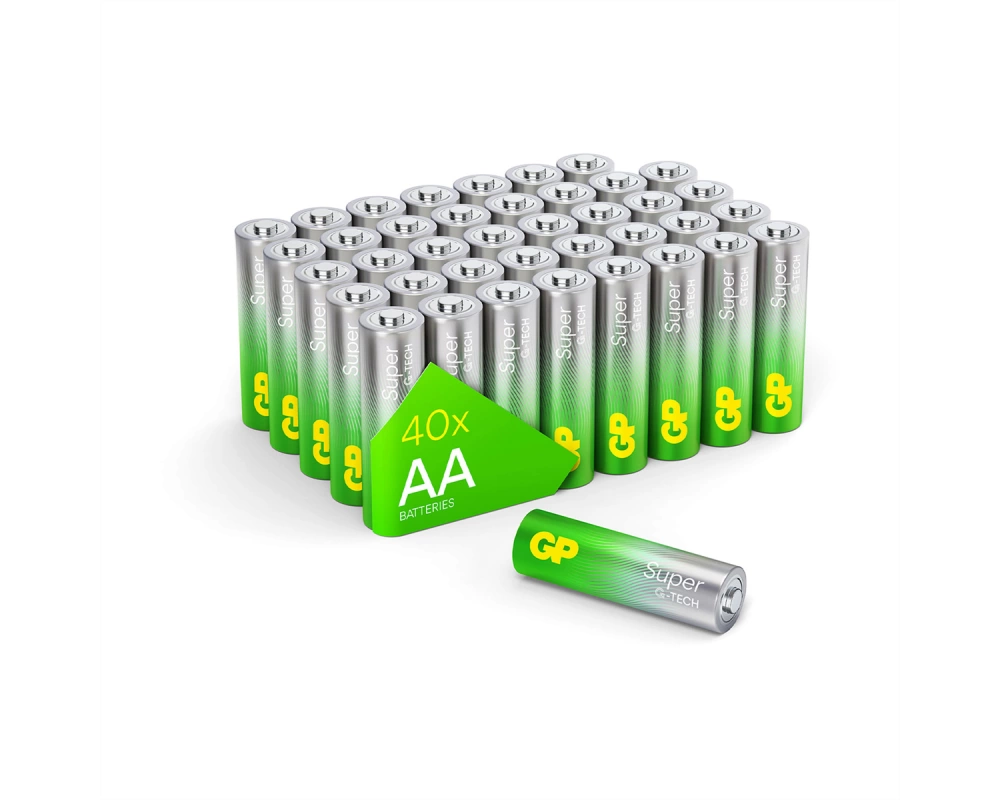 GP Batteries Super Alkaline LR06,40x AA Mignon, Mail-Order Flat packed