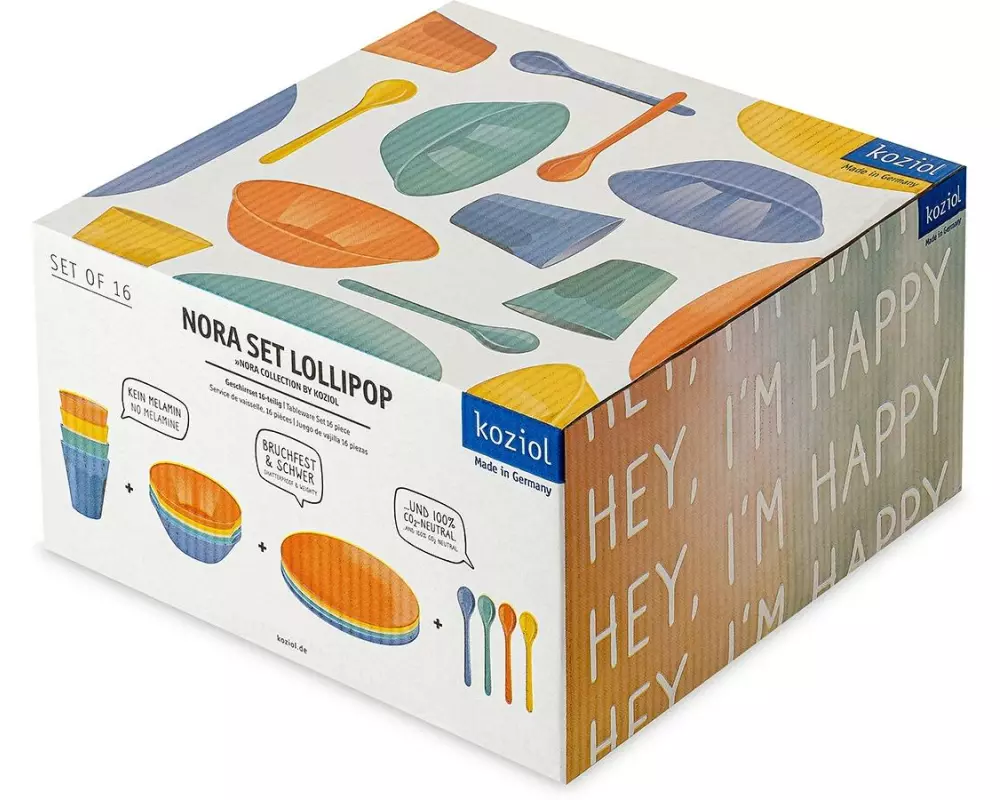 Koziol Geschirrset NORA LOLLIPOP 16-teilig