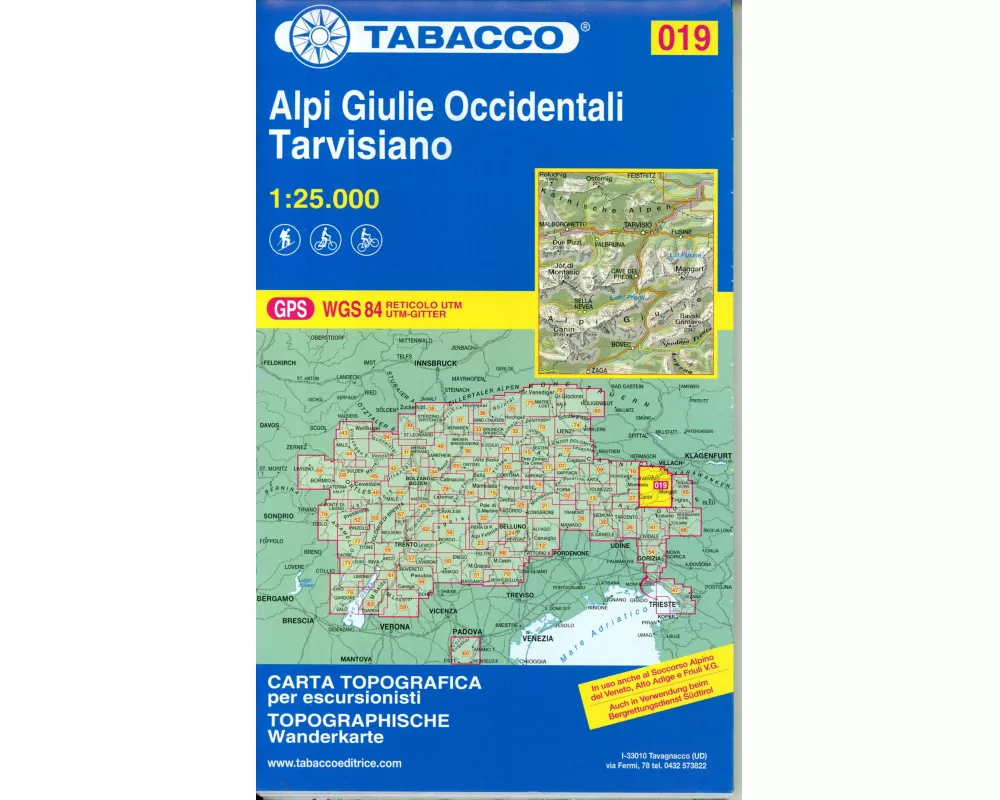Wanderkarte 19 Alpi Giulie