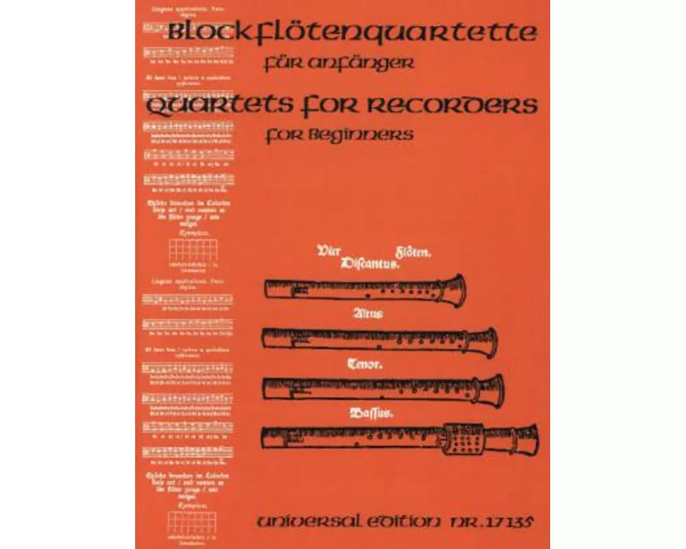 Blockflötenquartette für Anfänger