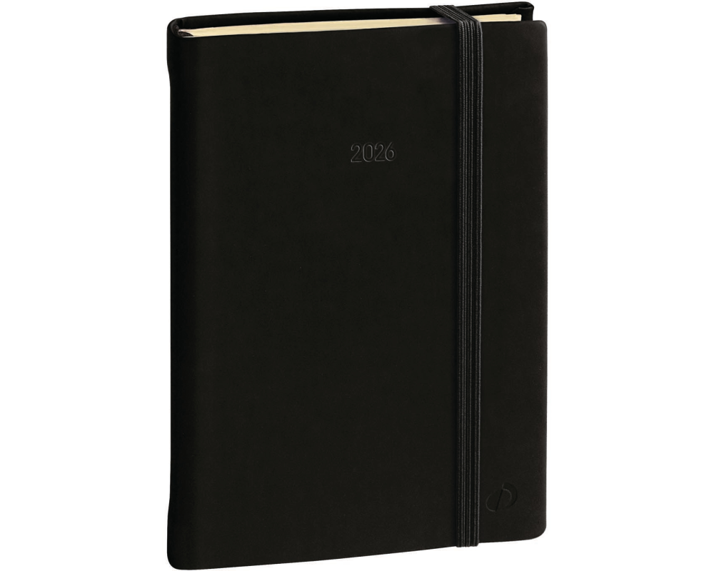 QUO-VADIS Agenda Silk Daily17 Pr. 2026 376014Q 1T/1S schwarz ML 8.8x17cm