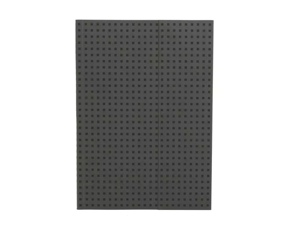 PaperOh Notizbuch Quadro A4, Blanko, Grau mit schwarzen Quadraten