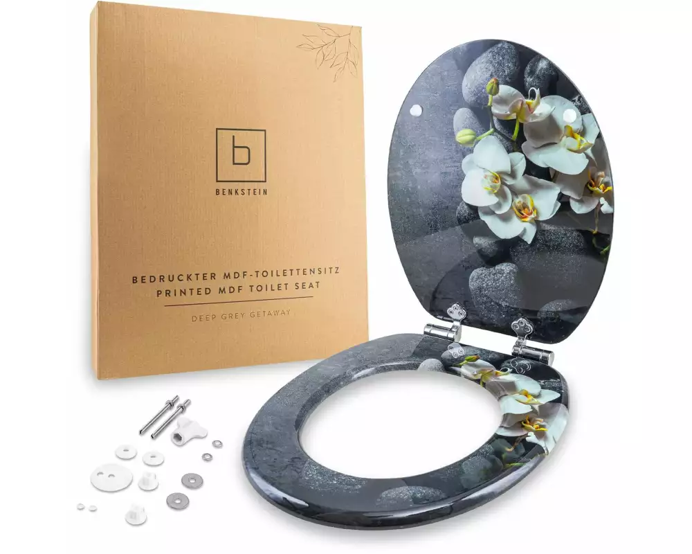 Benkstein Toilettensitz MDF, Dunkelgrau