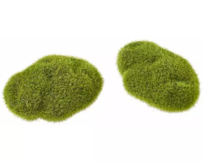 HobbyFun Mini-Utensilien Moos Steine 6 cm, 2 Stück